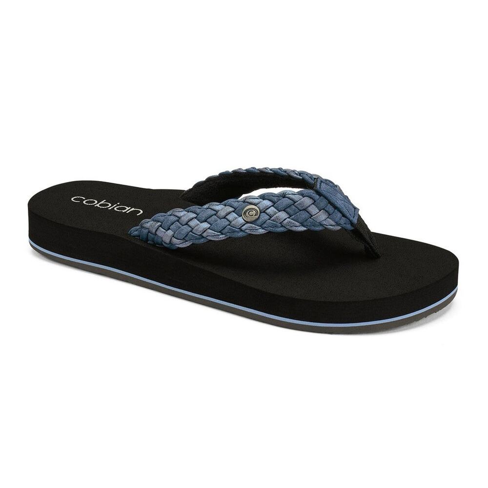 Cobian Women's Braided-Bounce Flip-Flops Sandals Beach Shoes Indigo | Size 7